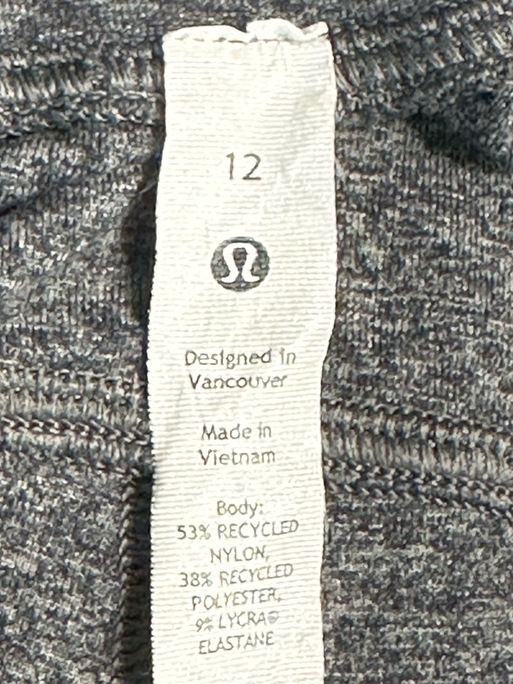 Lululemon Ready To Rulu High Rise Cropped Jogger Heathered Grey Black Size 12 - Picture 9 of 9